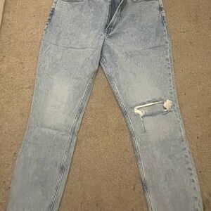 Stylish Light Blue Distressed Jeans